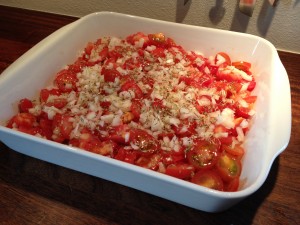 Tomat salat med løg