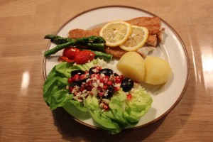 Torskehaler med lækker sommersalat