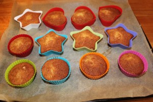 Bagte banankage muffins