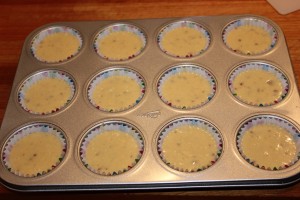 Så er vanilje muffinsene klar til at komme i ovnen