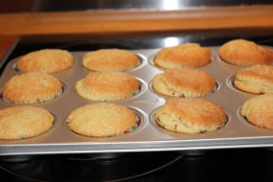 De færdige vanilje muffins, de smagte fantastisk
