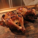 De fyldte poussiner er nu klar til at spises, og de smager fantastiske ;)