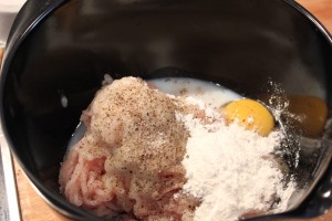 boller i karry - Ingredienser til kyllingeboller i karry