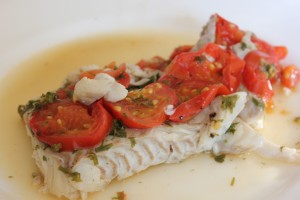 Den færdige torskefilet i folie