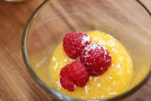 Mango og nektarincreme - Klar til at blive spist :)