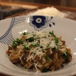 Risotto med svampe, parmesan og persille
