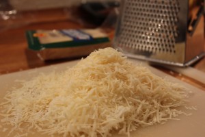En god parmesan ost til risotto med spinat og svampe