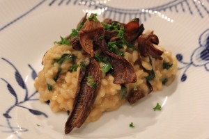 Risotto med spinat og svampe - Mums!