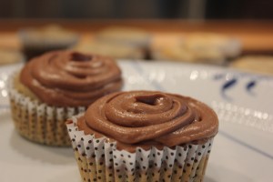 Banan muffins med toblerone creme