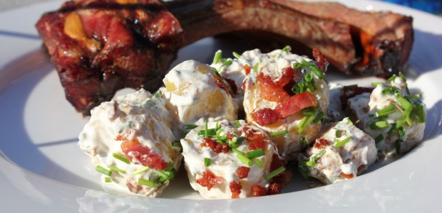 Spareribs med kartoffelsalat (Amerikansk)