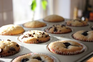 Lige kommet ud af ovnen... - citron muffins