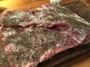 Svineslag med salt og peber