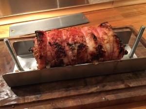 Grillet rullepølse - I presseren